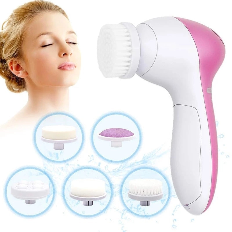Escova de Limpeza e Esfoliação da Pele Facial CleanBeauty 5 em 1