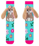 Meia infantil 3D divertida Coelhinho - Meia com orelha de coelho