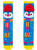 Meia infantil 3D divertida Pinguim